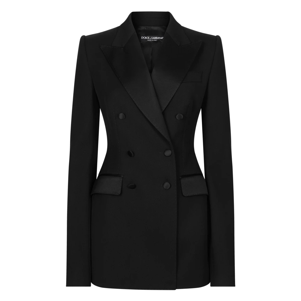 Dolce & Gabbana Zwarte Jas Black Dames