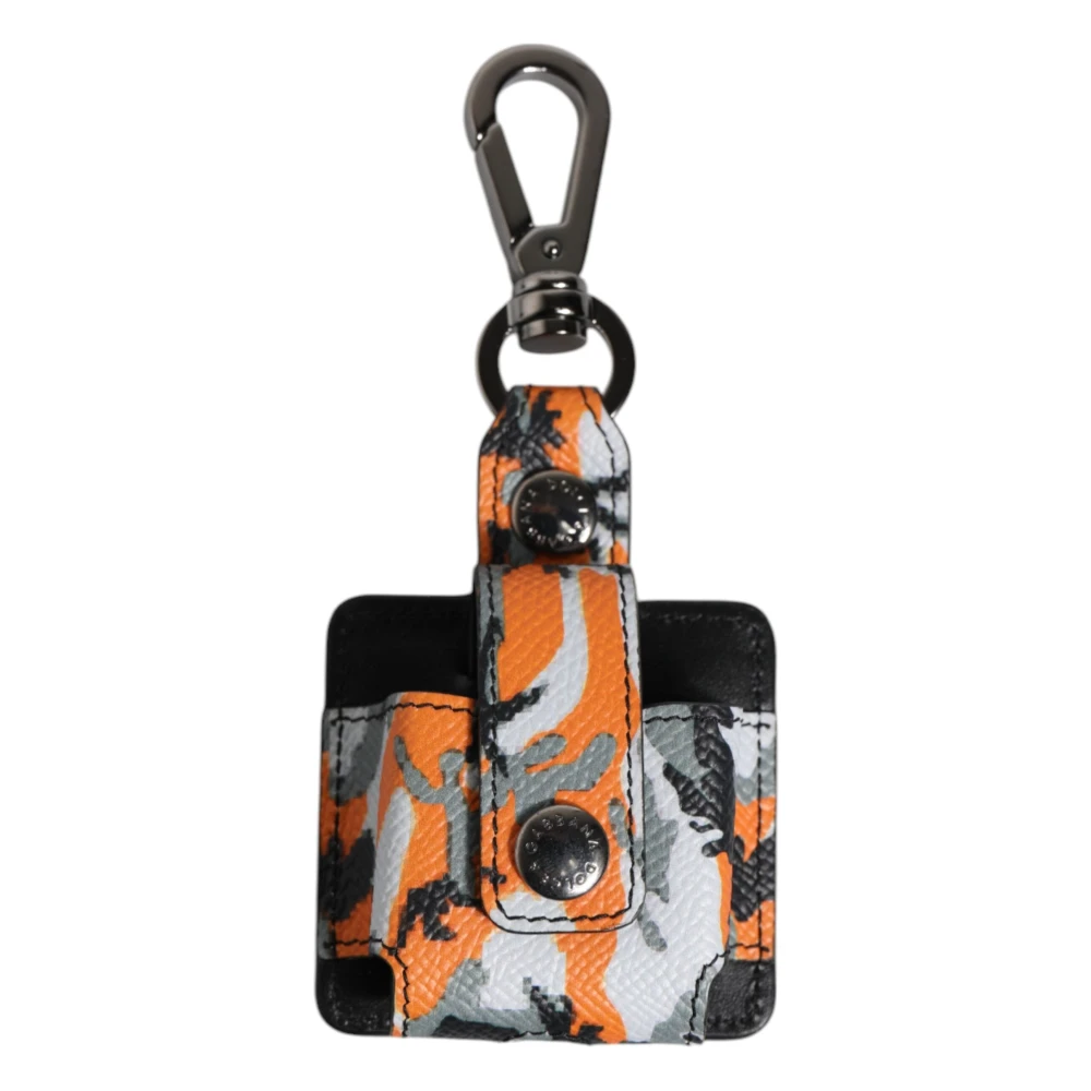 Dolce & Gabbana Unisex Multicolor Camouflage Leder Airpods Hülle