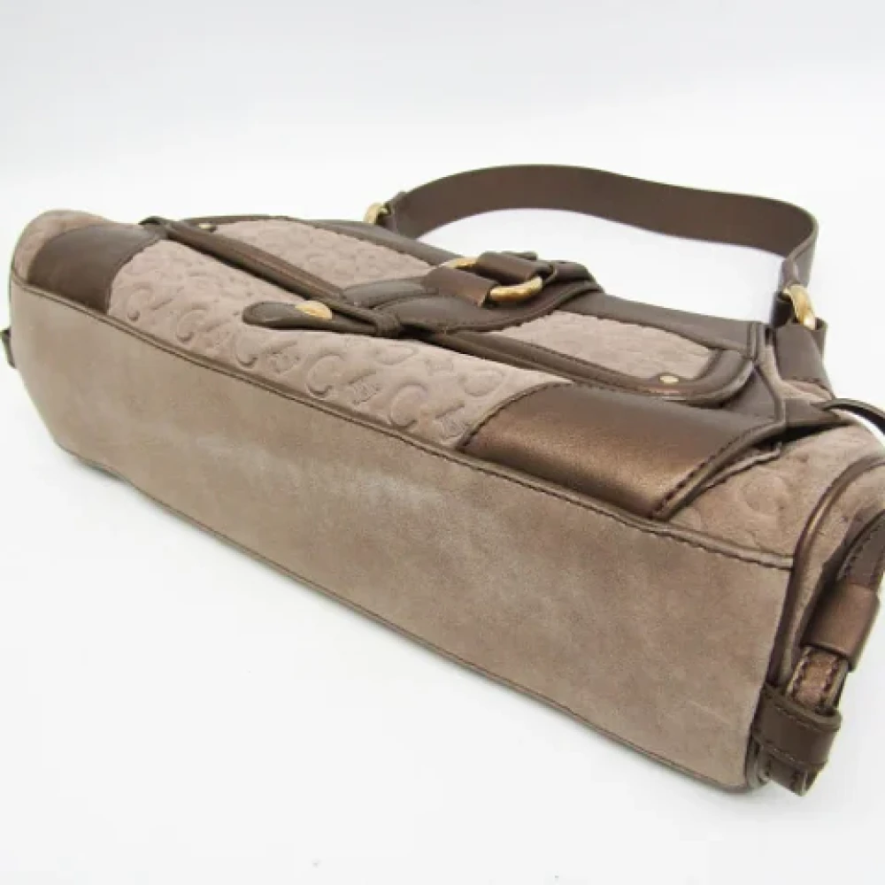 Celine Vintage Pre-owned Leather shoulder-bags Beige Dames