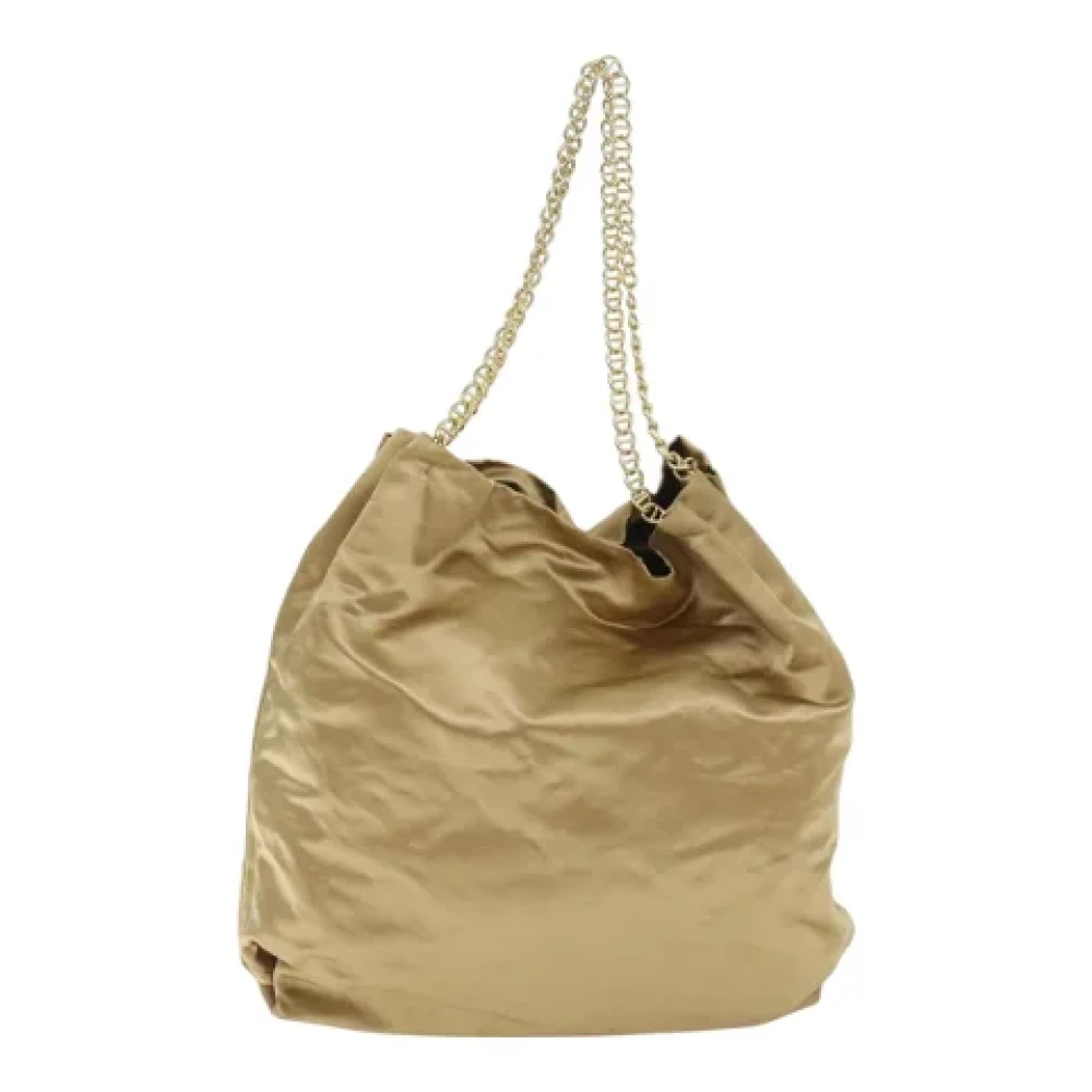 Prada Vintage Pre-owned Satin prada-bags Yellow Dames