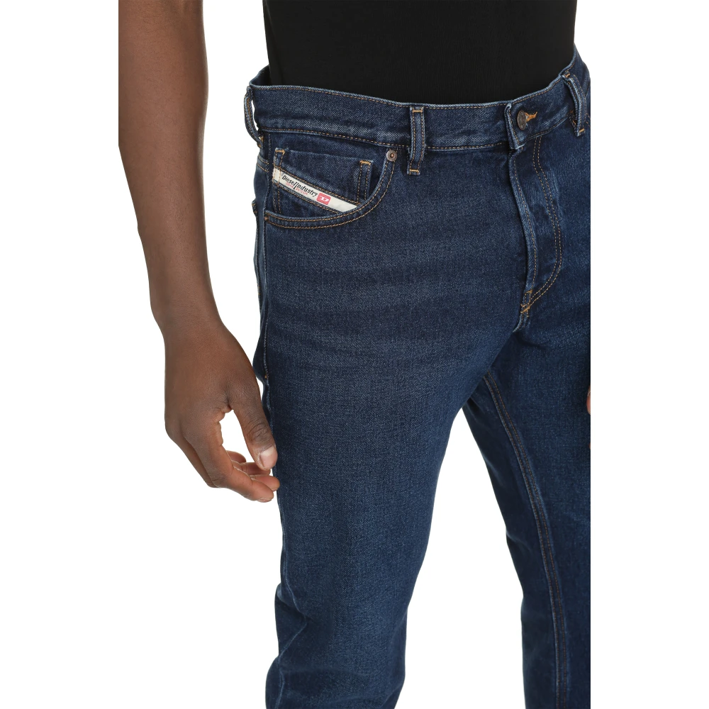 Diesel Klassieke Denim Jeans met Metalen Details Blue Heren