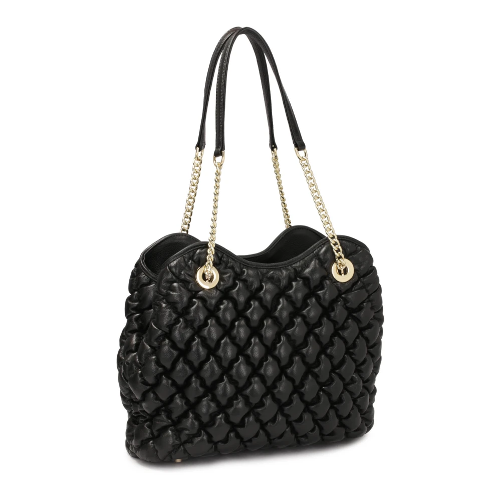 Kazar Zwarte gewatteerde patroon handtas met schouderkettingen Black Dames