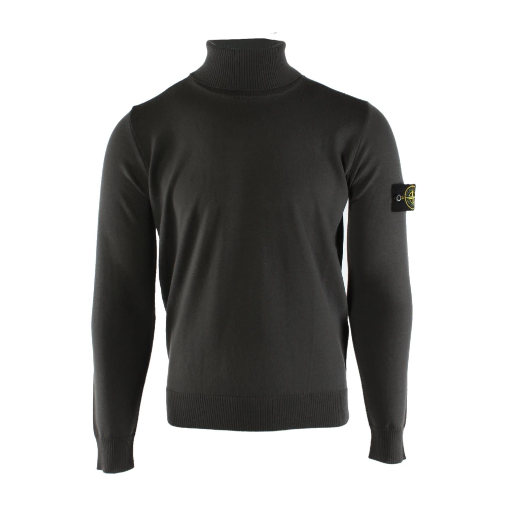 Stone Island Grijze Wol Heren Trui Gray Heren