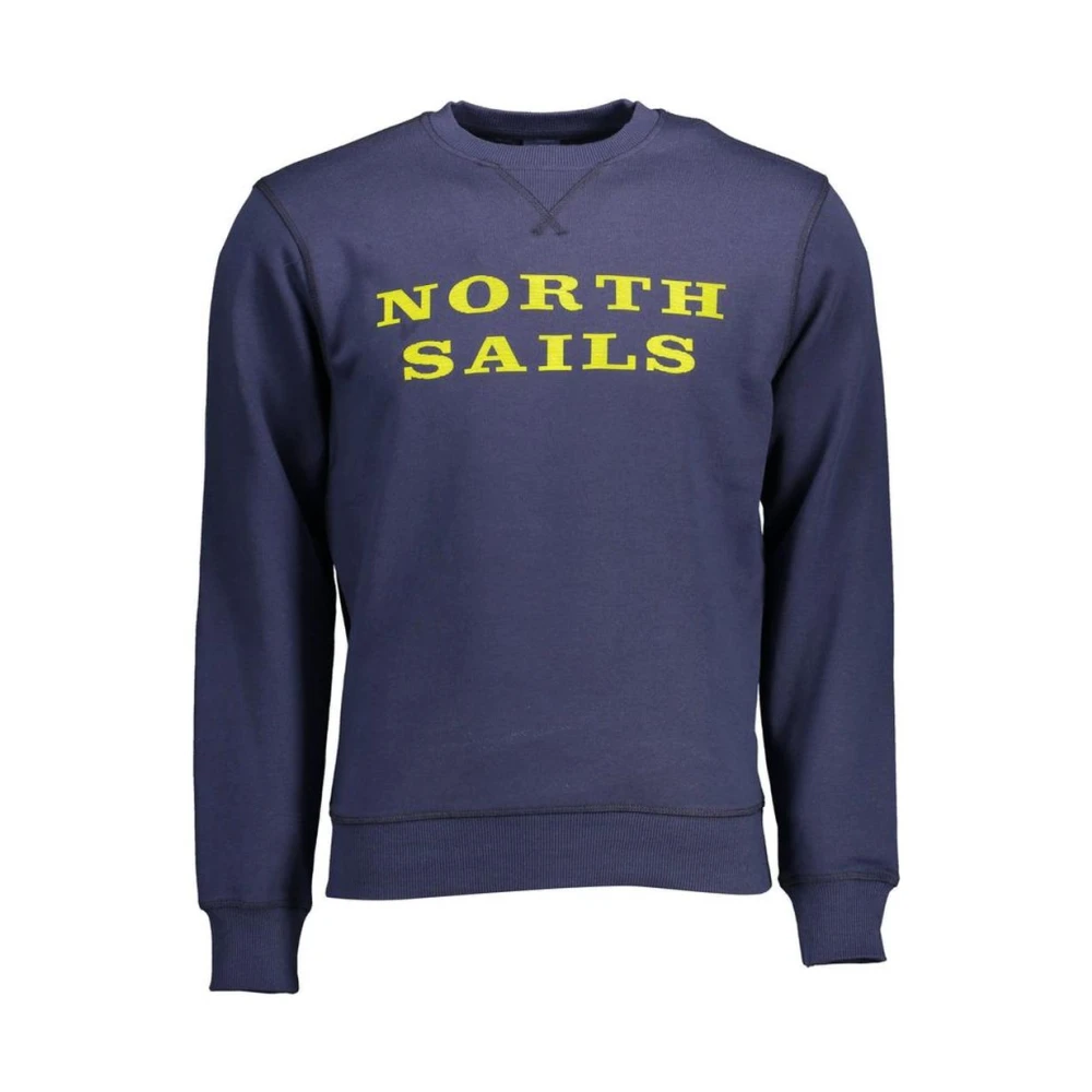 North Sails Blue Cotton Men's Sweatshirt - XXL - Image 3