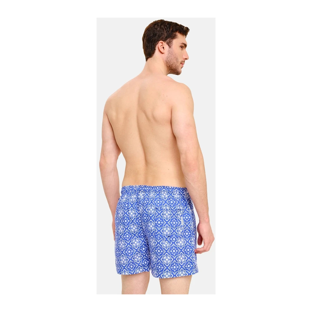 Peninsula Mediterrane Stijl Linnen Zwemkleding Blue Heren