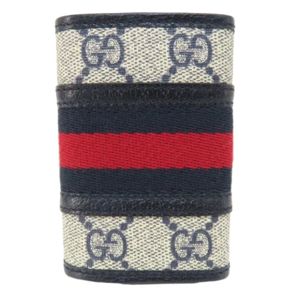 Gucci Vintage Pre-owned Fabric key-holders Blue Unisex