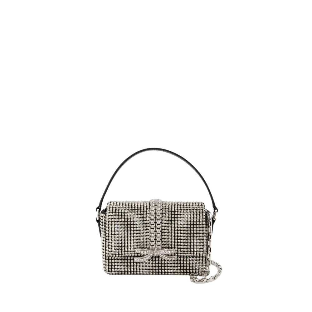 Self Portrait Crystal Micro Bag Zilver Gray Dames