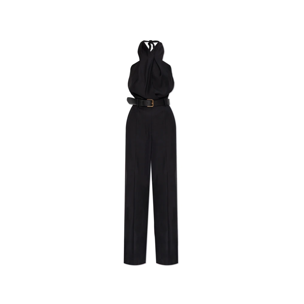 Moschino Jumpsuit met riem Black Dames