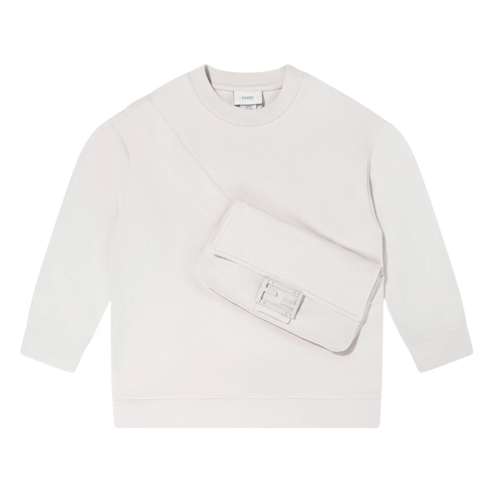Fendi Men's Gray Baguette Pocket Sweatshirt