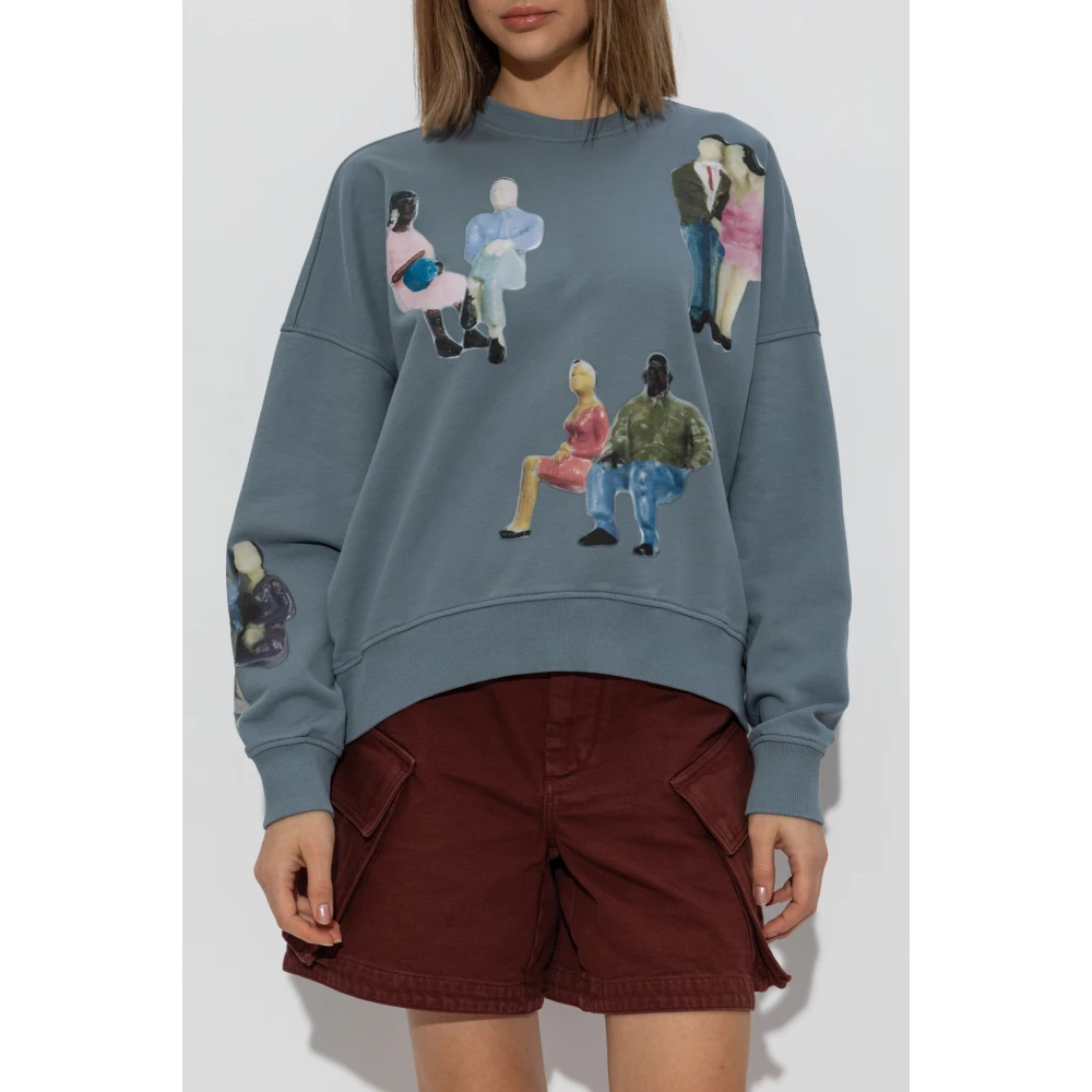 JW Anderson Gedrukte sweatshirt Blue Dames