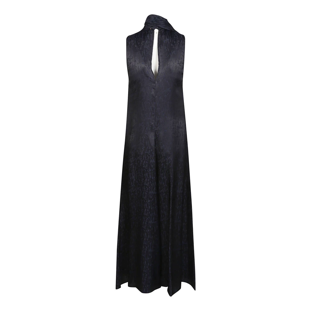 Forte Lang Vloeibaar Microdamier Stijlvol Model Blue Dames