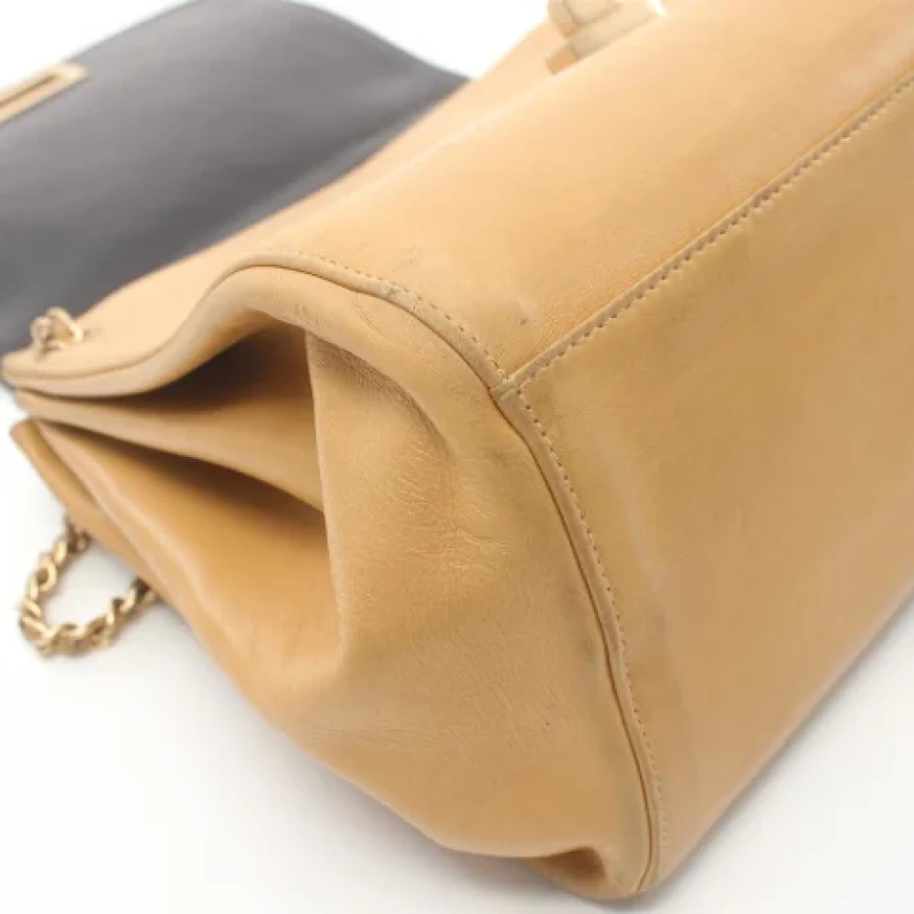 Chanel Vintage Pre-owned Leather shoulder-bags Beige Dames