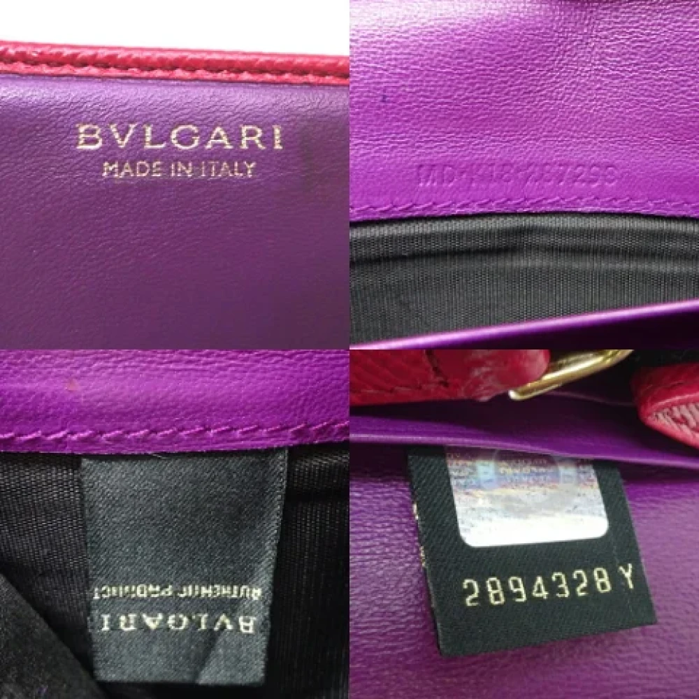 Bvlgari Vintage Pre-owned Leather wallets Pink Dames