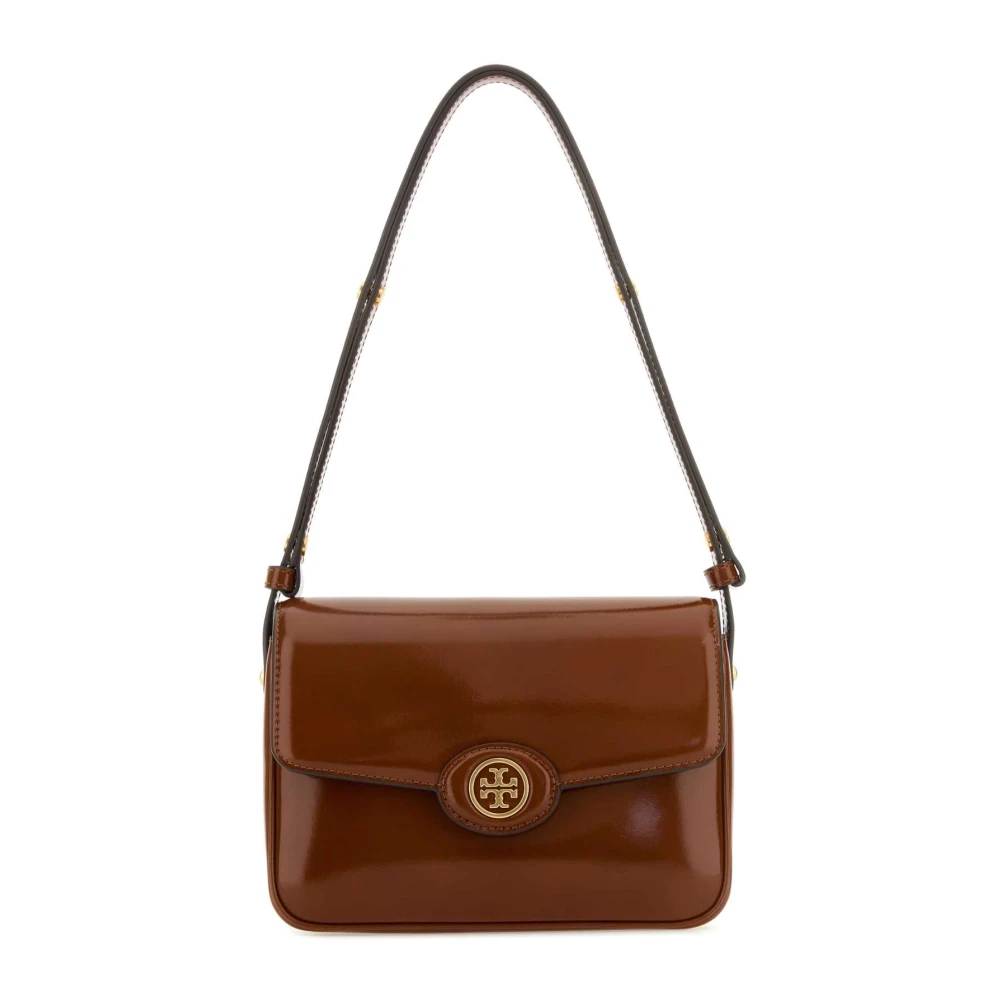 TORY BURCH Karamel Leren Schoudertas Brown Dames