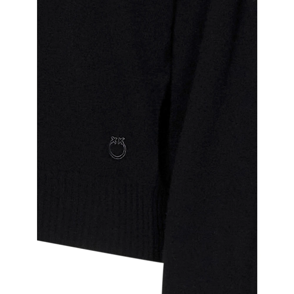 pinko Zwarte V-Hals Trui Elegante Stijl Black Dames