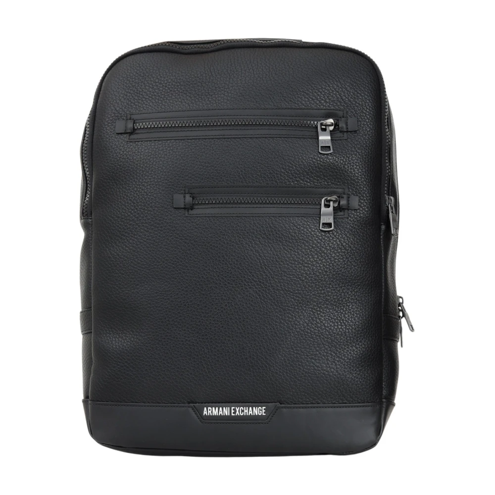 Armani Exchange Stijlvolle Zwarte Rugzak Black Heren