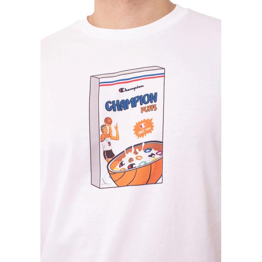 Champion Korte Mouw T-shirt White Heren