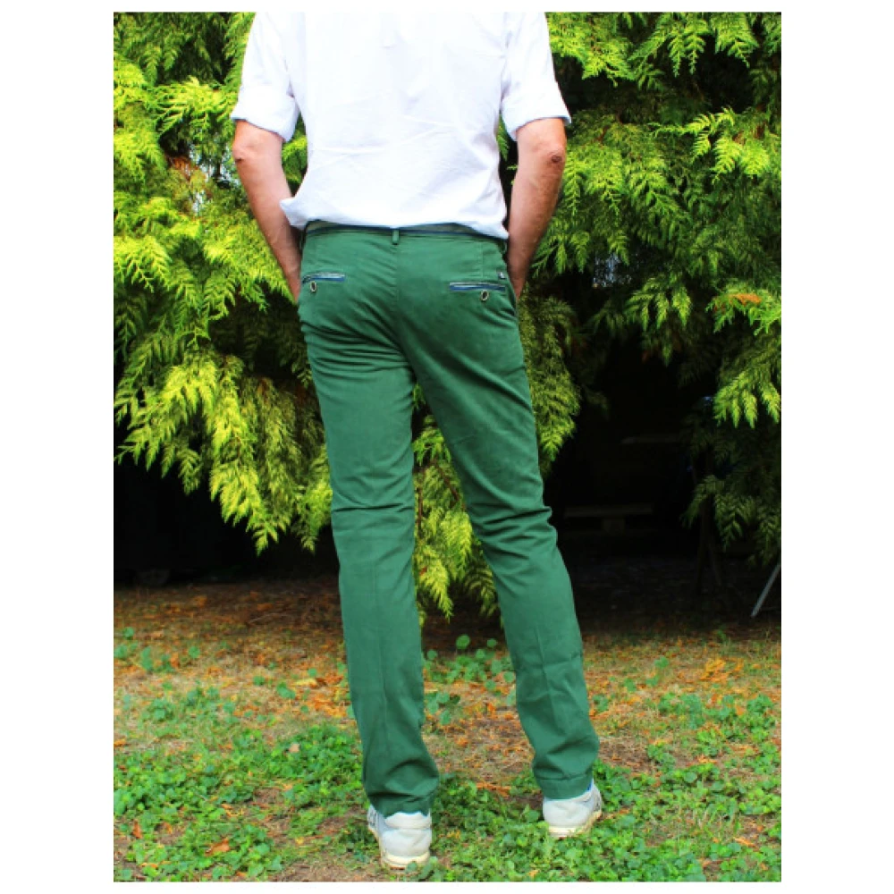 Mason's Slimme Chino Broek Green Heren