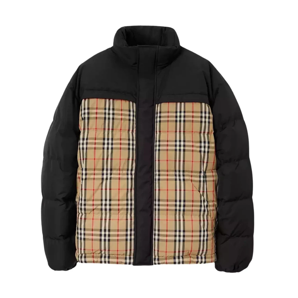Burberry Men's Black Reversible Check Puffer Jacket