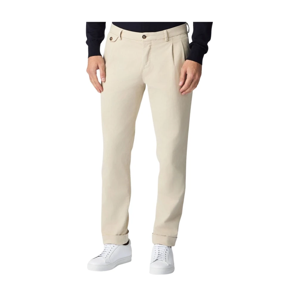 Brooks Brothers Beige Chinos, Male, W36, Double Pleated Regular Fit Cotton Chinos