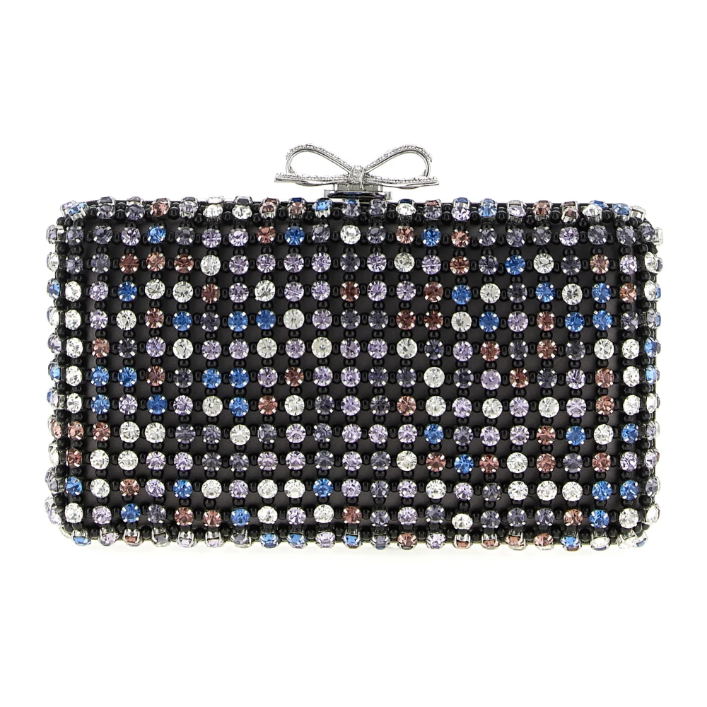 Self Portrait Multi Crystal Heart Clutch - Female - Clutches - Multicolor - One Size - Bags - Image 4