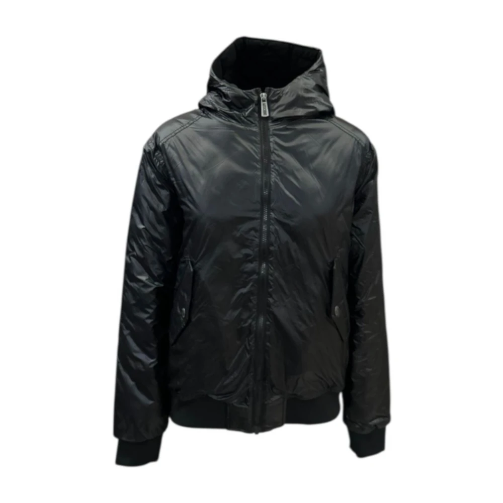 Moschino Black Winter Jackets, Unisex, 12 Y, Bomber Jacket
