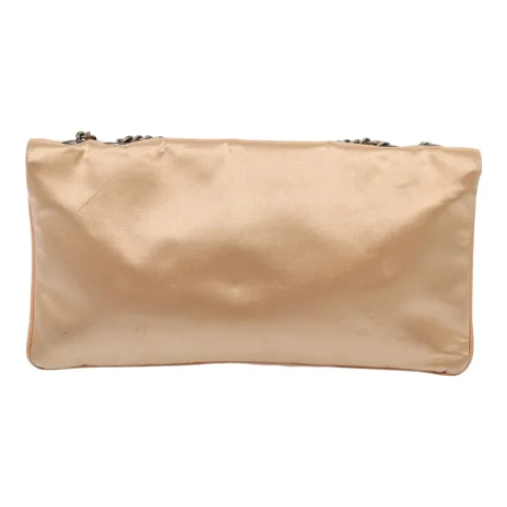 Chanel Vintage Pre-owned Fabric shoulder-bags Beige Dames