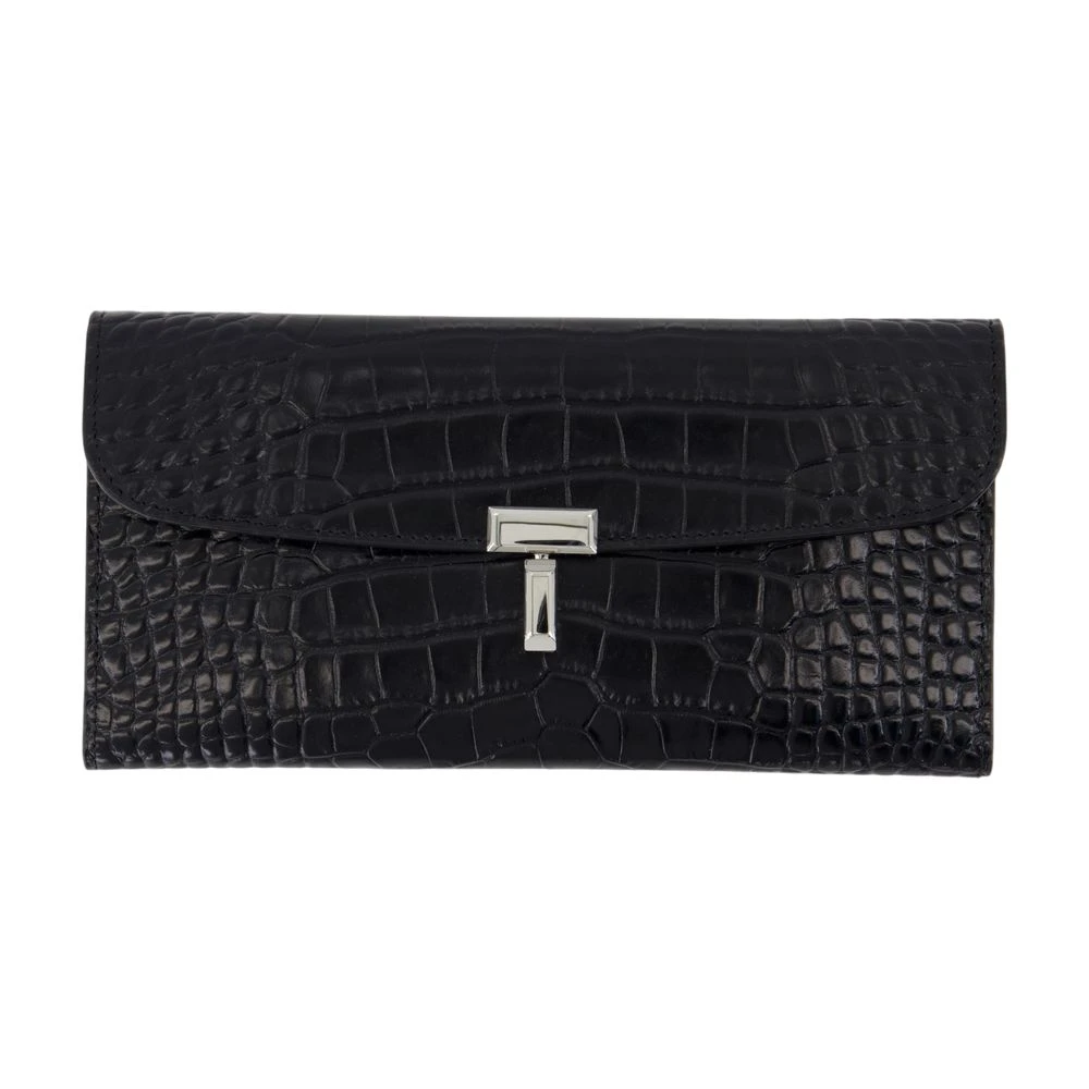 Totême , Wallets & Cardholders, Female, Black, One Size, T-Lock Wallet