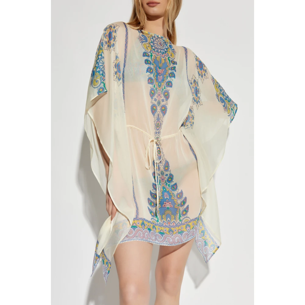 ETRO Zijden jurk Beige Dames