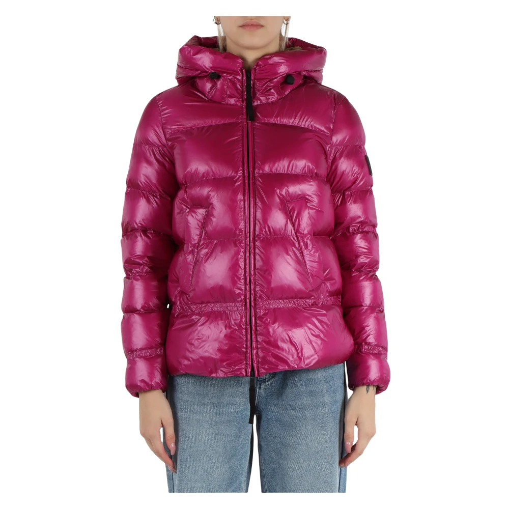 Dekker Gewatteerde jas met capuchon Purple Dames