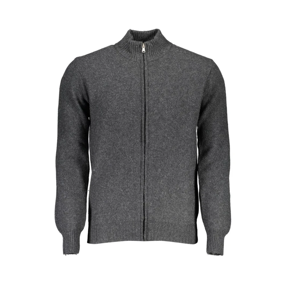 North Sails Gr Zip-Up Stickad Kofta Gray, Herr