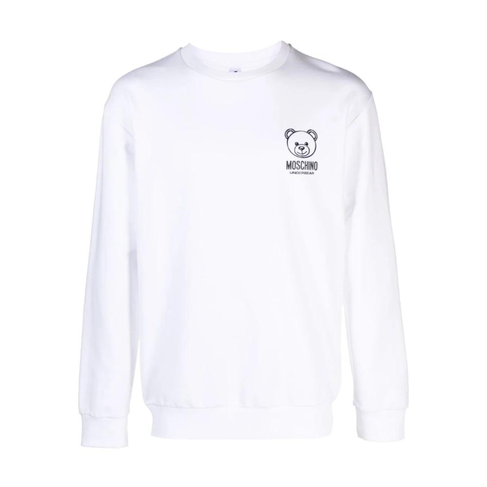 Moschino Stijlvolle Sweatshirt voor Modeliefhebbers White Heren