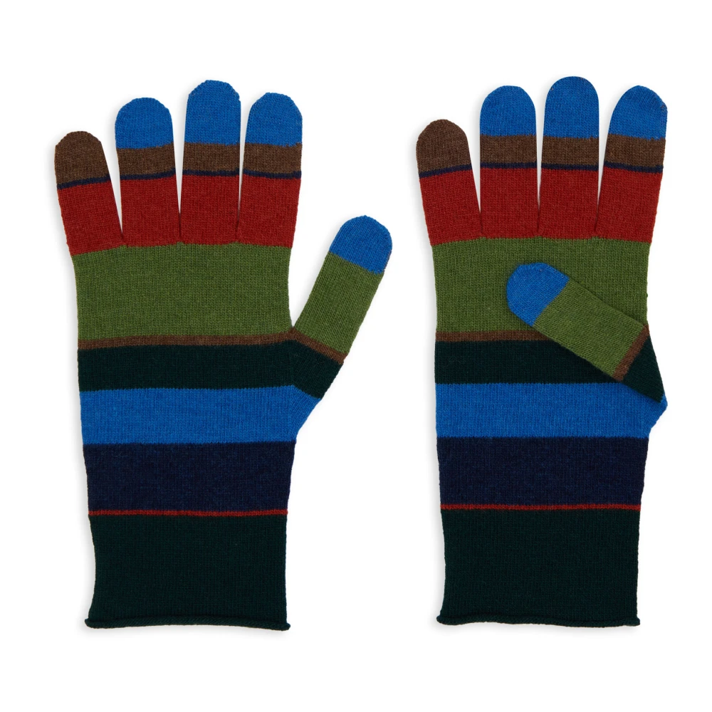 Gallo Gestreepte Groene Dameshandschoenen Multicolor Dames