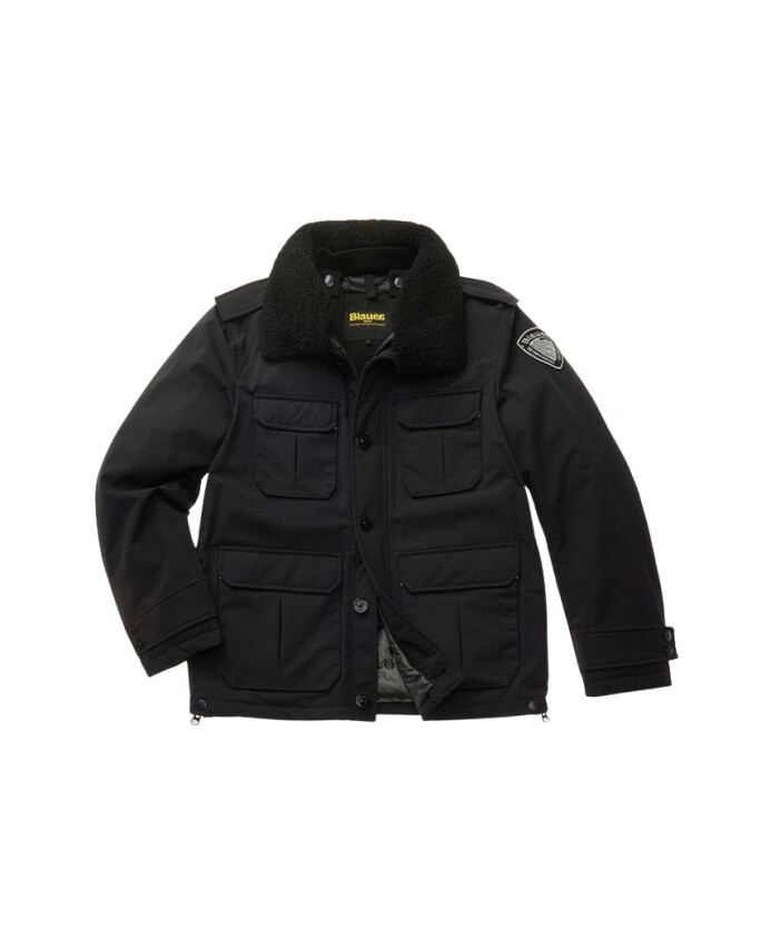 veste-noire-nims-avec-col-en-fausse-fourrure