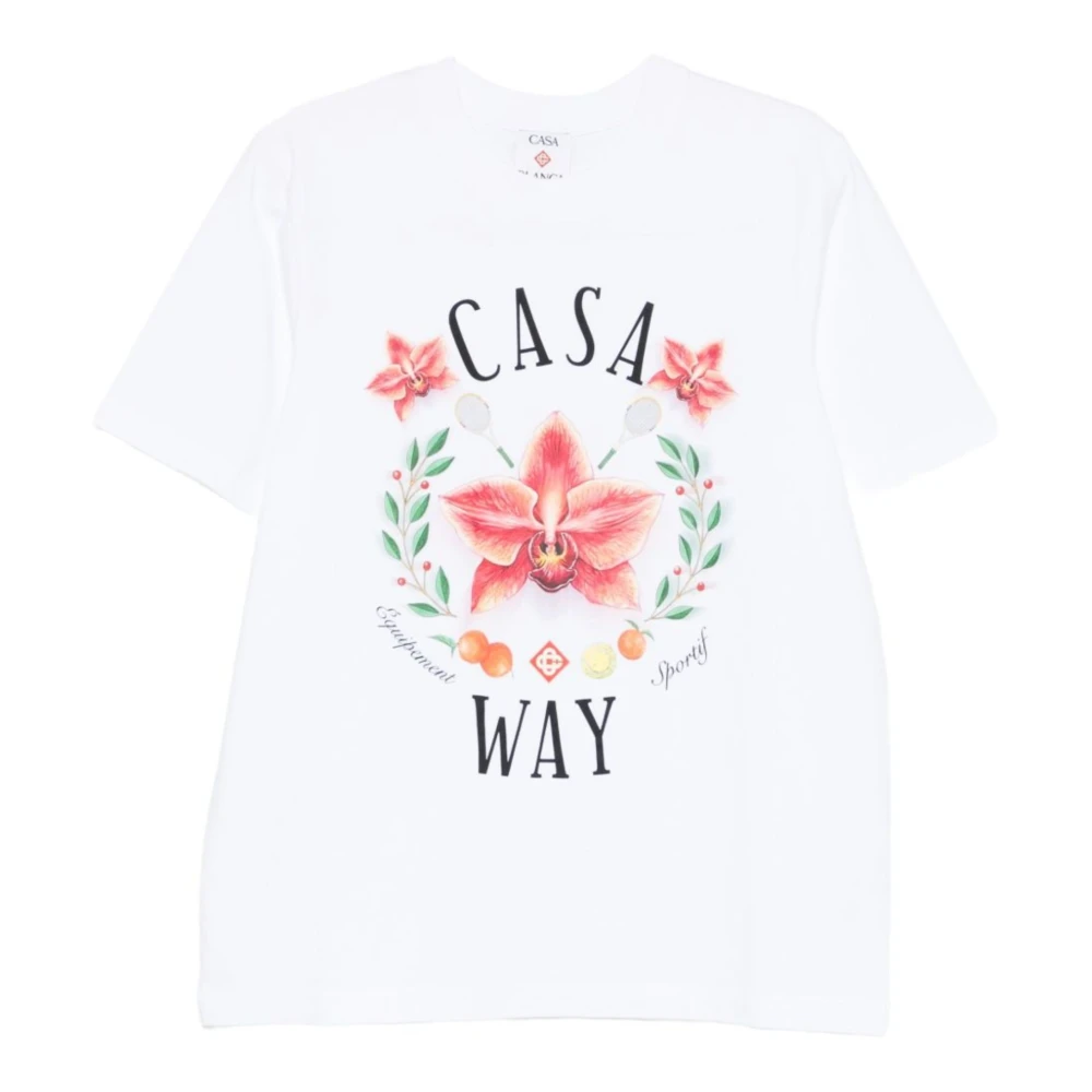 Casablanca Men's White Printed T-Shirt