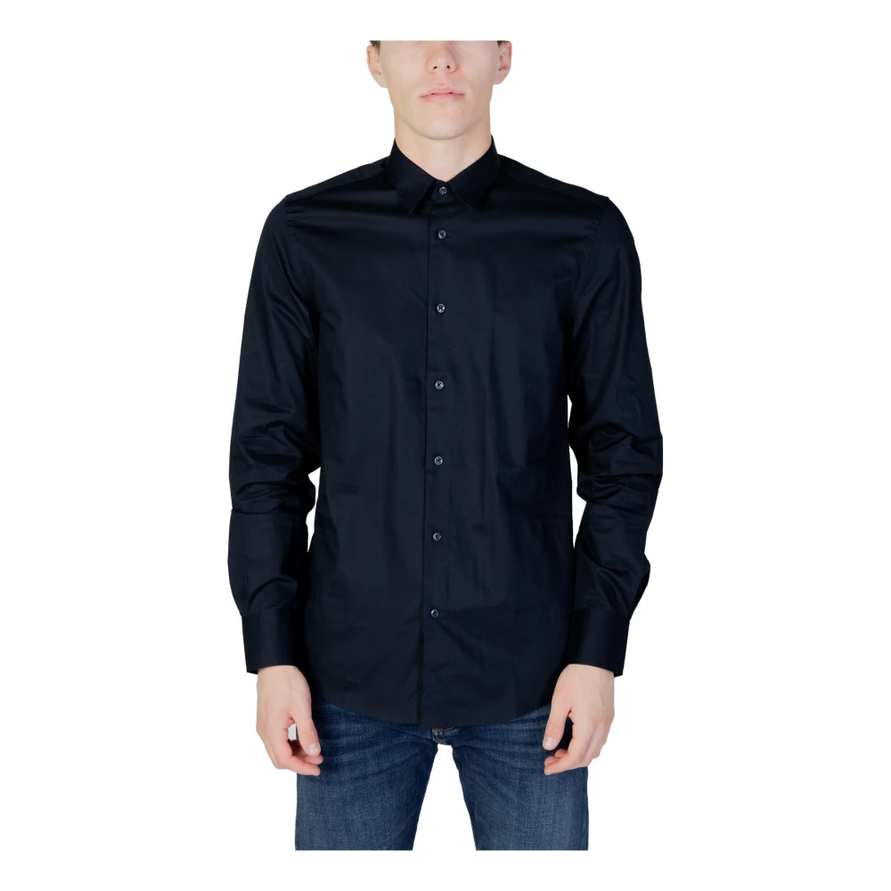 Antony Morato Blauw Klassiek Overhemd Mannen Herfst Winter Blue Heren
