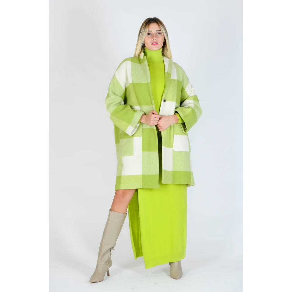 Semicouture Vichy Check Coat Multicolor Dames