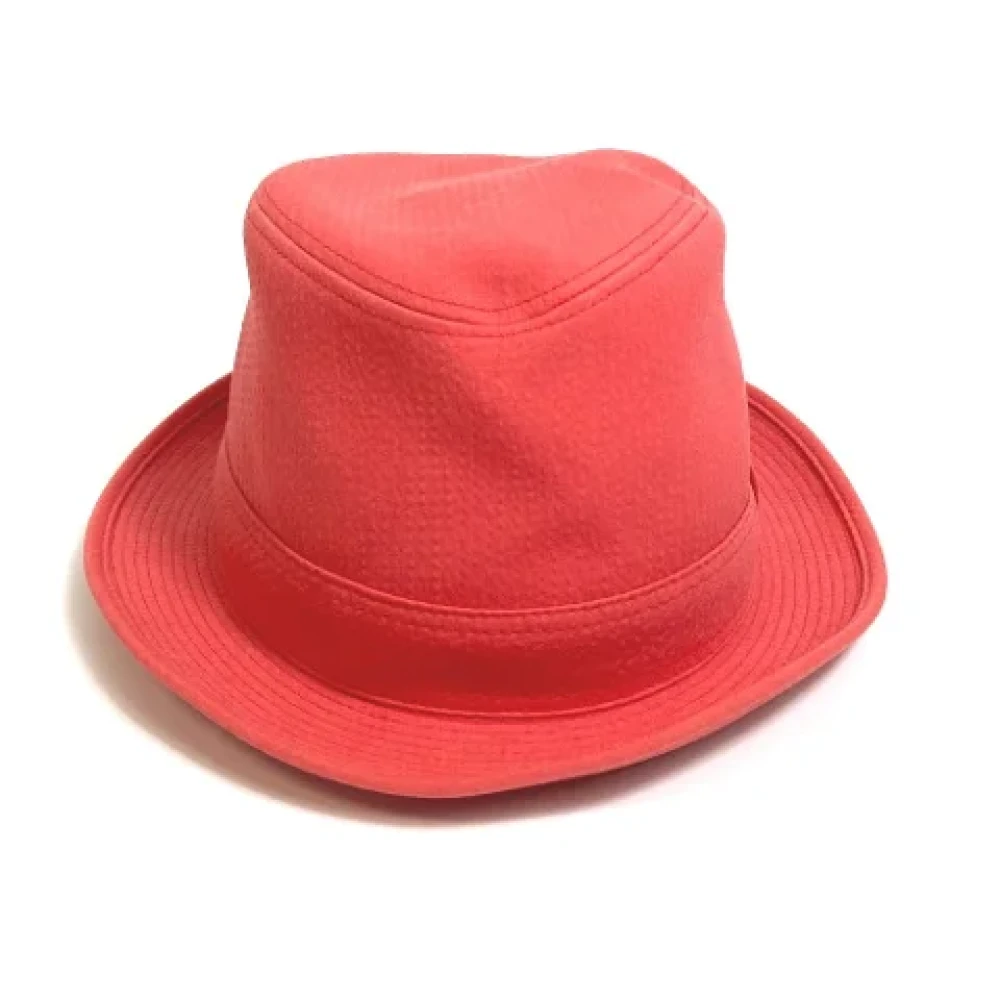 Hermès Vintage Pre-owned Cotton hats Red Dames