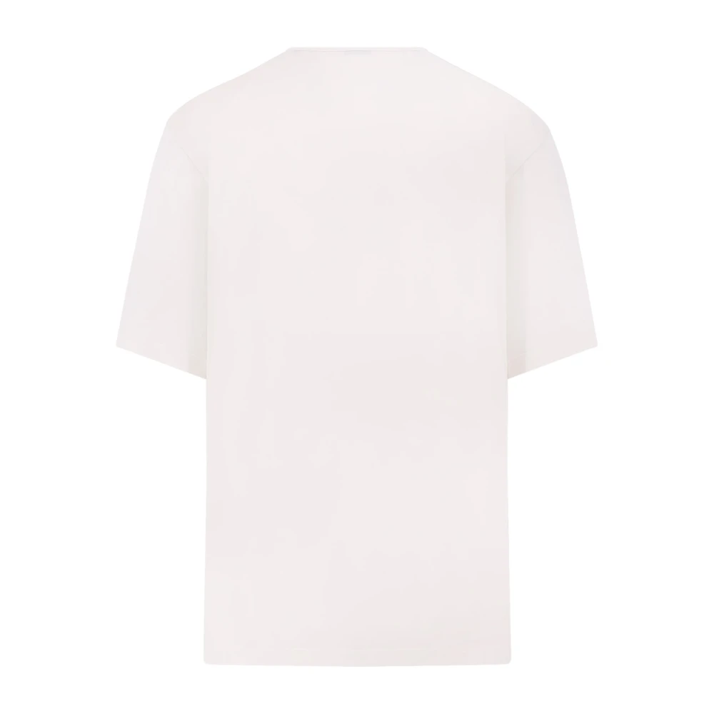 Lemaire Katoenen Crew-neck T-shirt Korte Mouwen White Heren