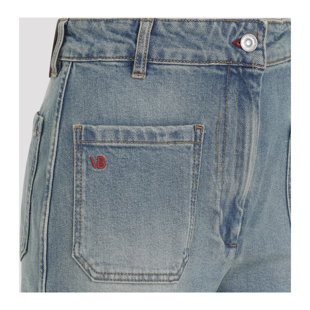 Victoria Beckham Blauwe Wijde Jeans voor Vrouwen Blue Dames