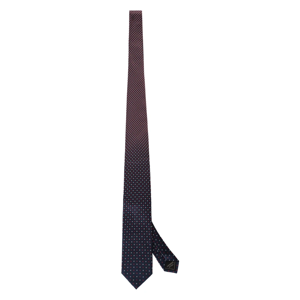 Brioni Zijden stropdas met Jacquard Motief Blue Heren