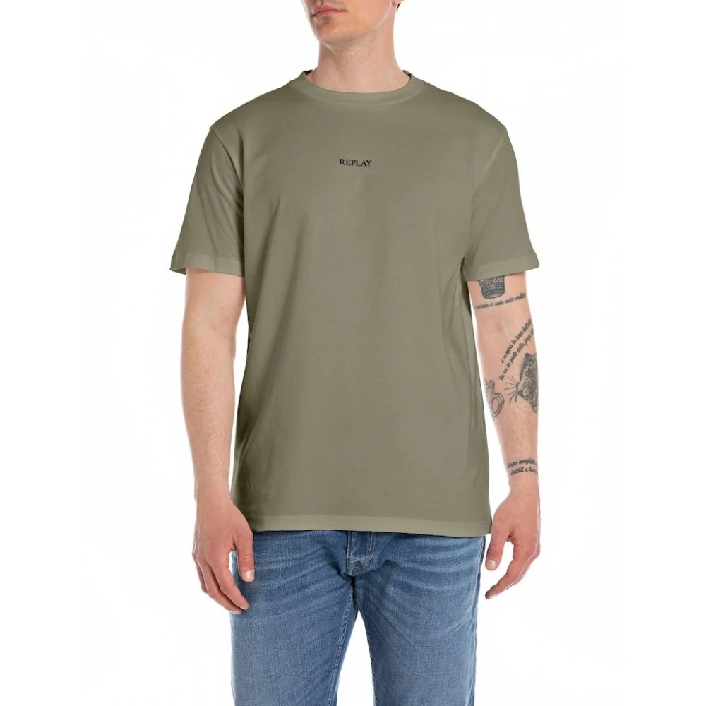 Replay T-Shirts Green Heren