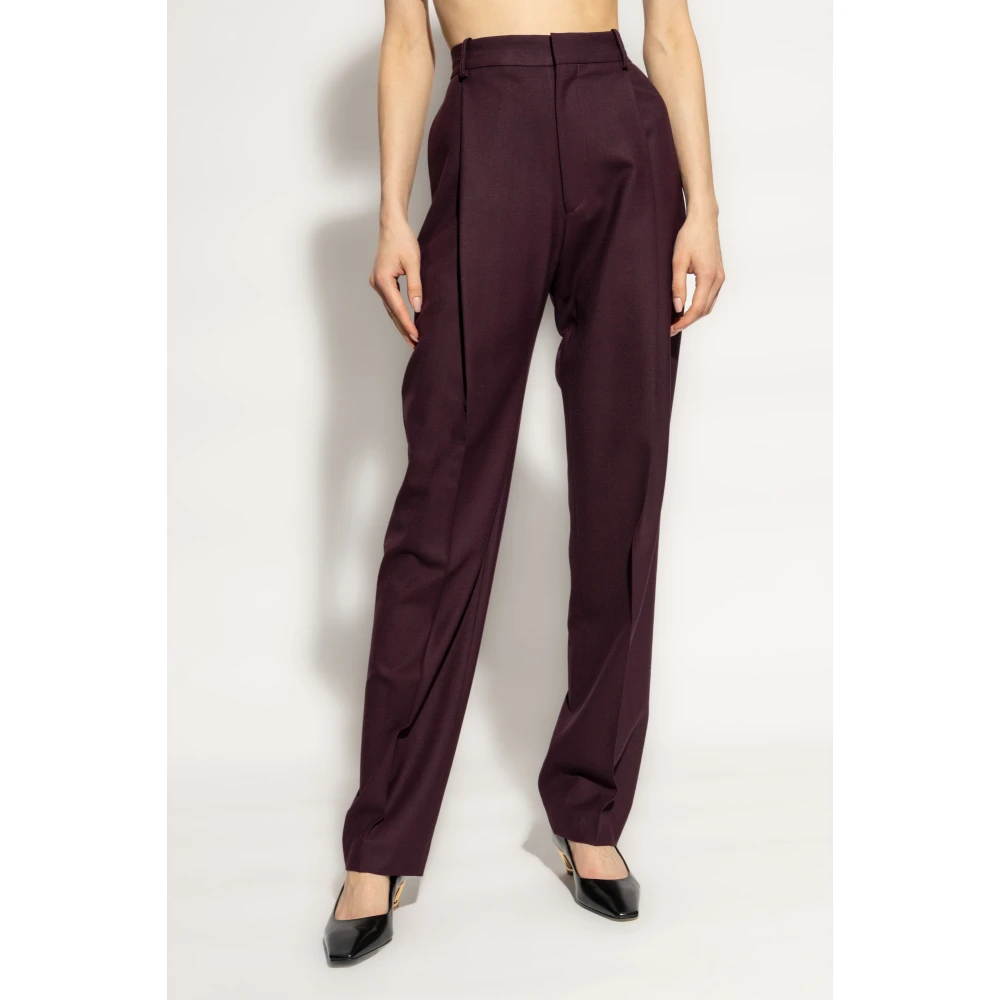 Victoria Beckham Geplooide broek Red Dames