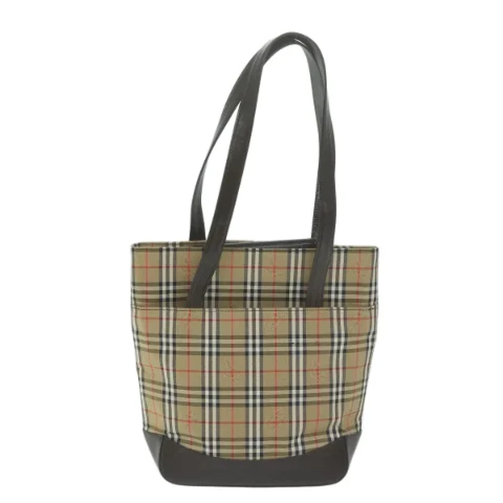 Burberry Vintage Pre-owned Fabric handbags Beige Dames