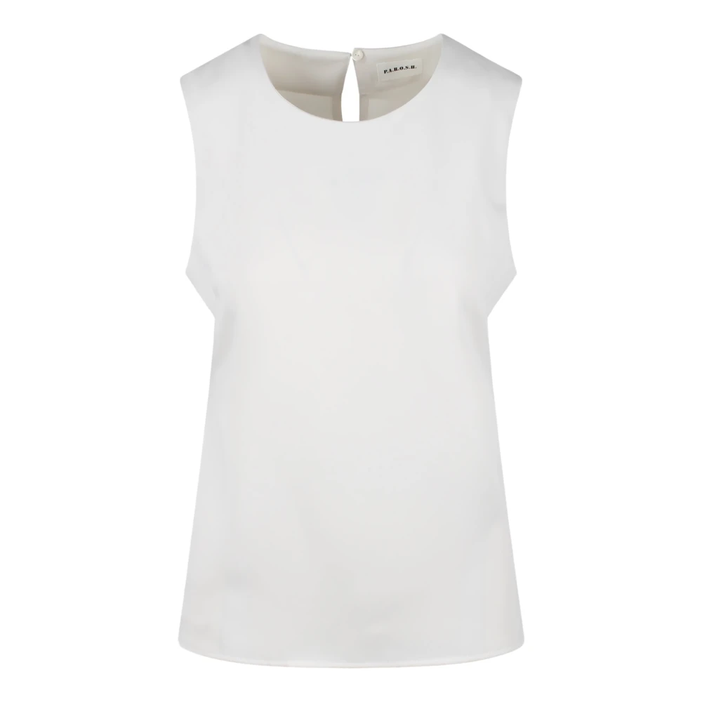 P.a.r.o.s.h. Cady Blouse met Strikdetail Beige Dames