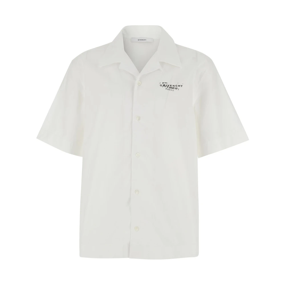 Givenchy Herr Vit Skjortor Xl, Bomull, Bowling Shirt