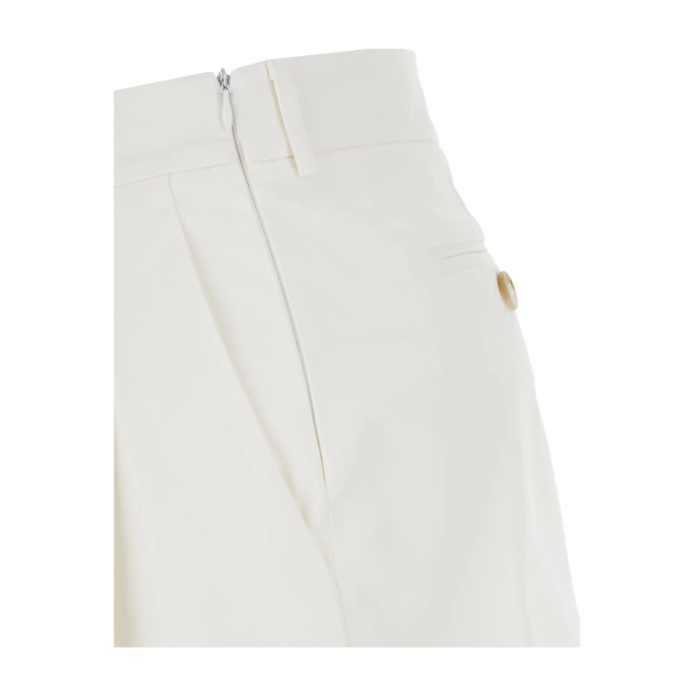 Plain Units Witte Geplooide Mini Rok White Dames