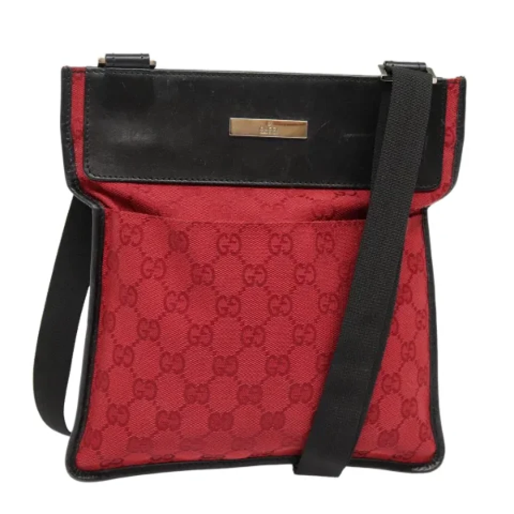 Gucci Vintage Pre-owned Canvas gucci-bags Red Dames