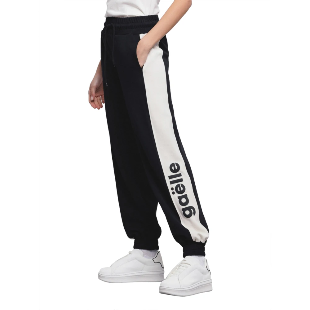 Gaëlle Paris Contrast Inzet Broek Zwart Offwhite Black Dames