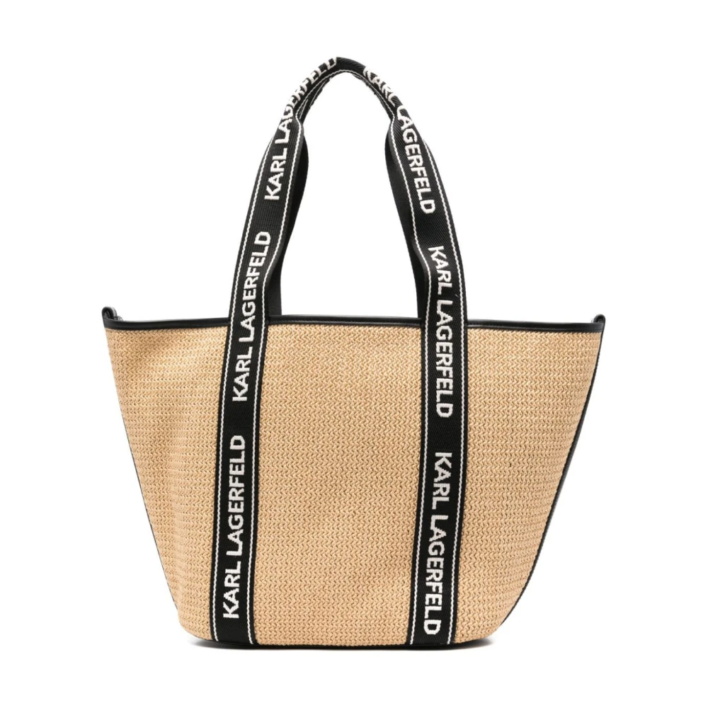 Karl Lagerfeld Essential Raffia TAS Beige Dames